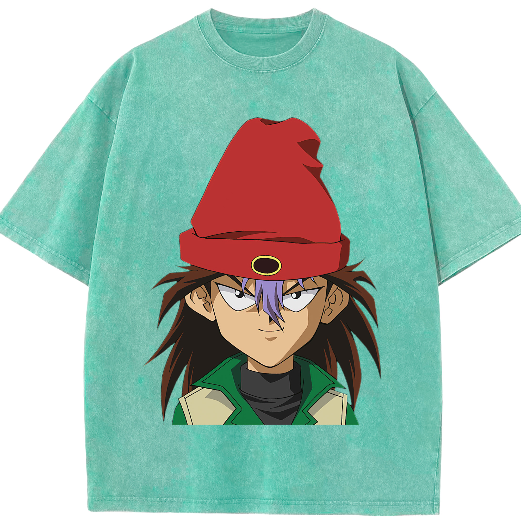 （画像用） 遊☆戯☆王 Yu-Gi-Oh! 綿100% ヴィンテージ風 半袖Tシャツ（フロントプリント）